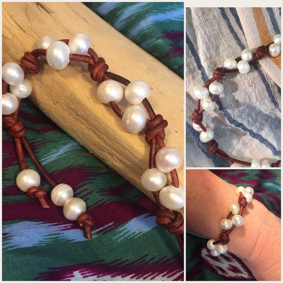 Rincon Real Pearl & Leather Bracelet - Picture 4 of 6